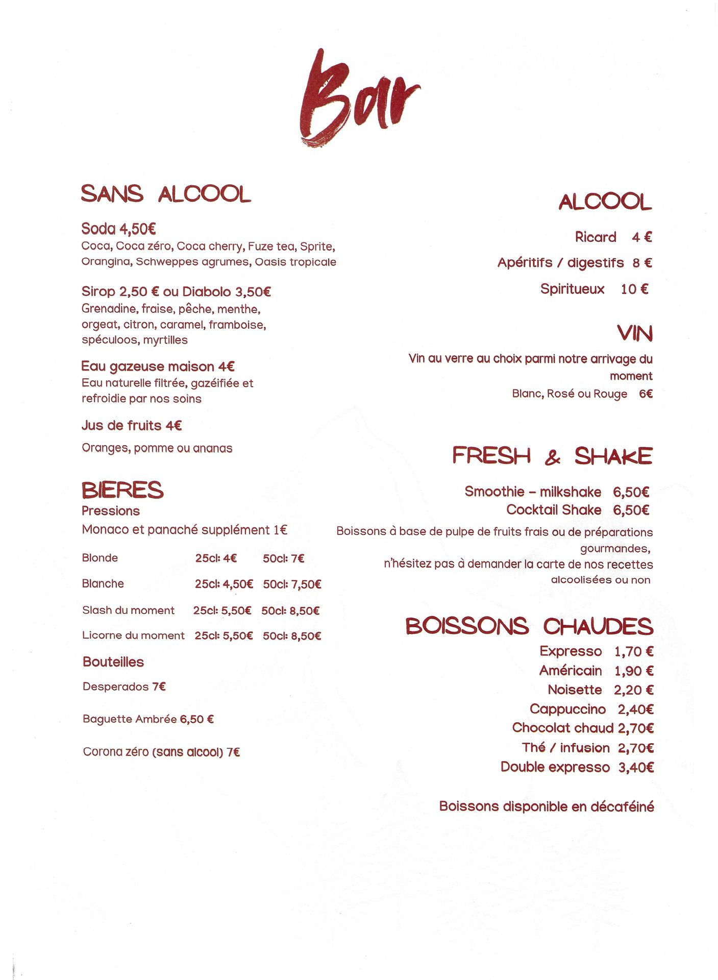 Menu page 2